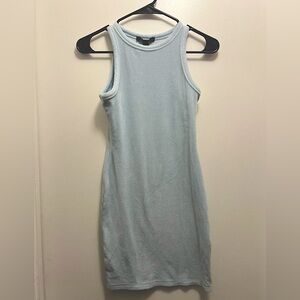 Forever 21 Velour Sleeveless Light Blue Women's Dress, Size small